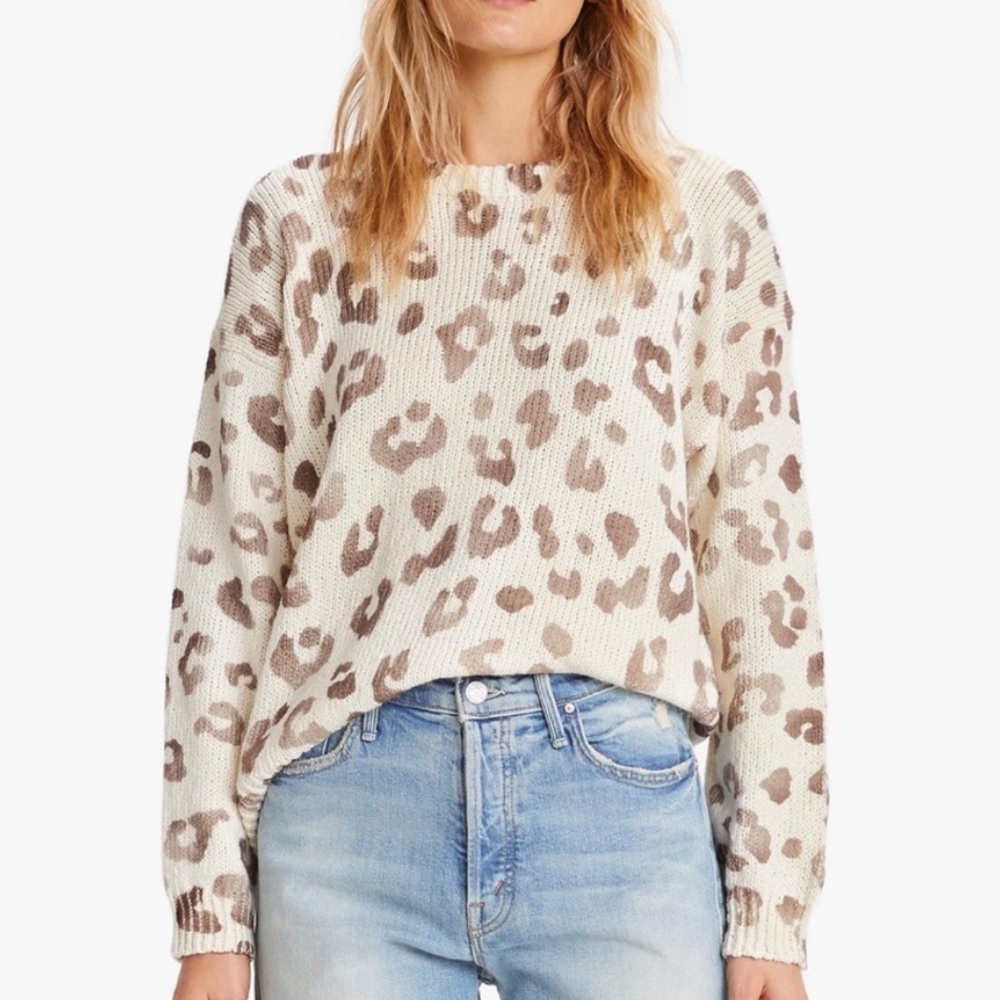 MOTHER Denim sweater with leopard spots, New with Tags